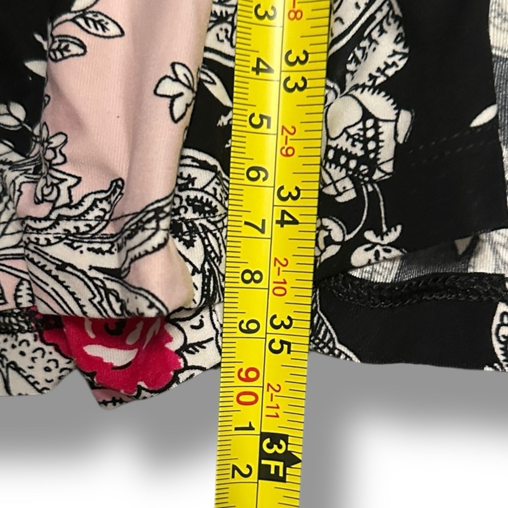 Linea‎ Donatella Black Pink Paisley Floral Long Sleeve Tie Waist Robe L/XL Boho - Picture 6 of 7